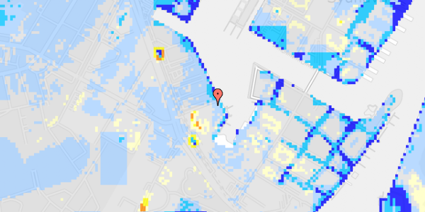 Ekstrem regn på Frederikskaj 2P