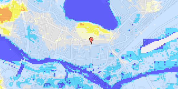 Ekstrem regn på Jernbanegade 3, 2. th