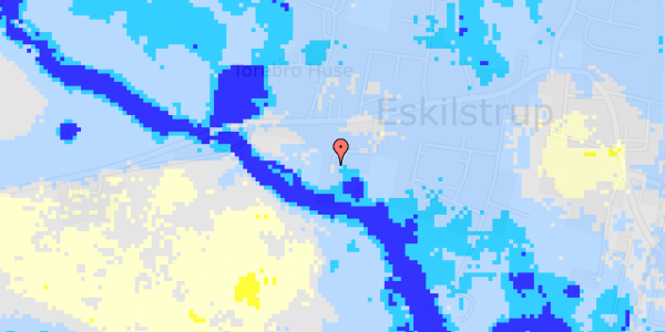 Ekstrem regn på Eskilstrup Vestergade 55C