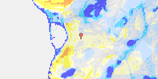 Ekstrem regn på Langebjergvej 68