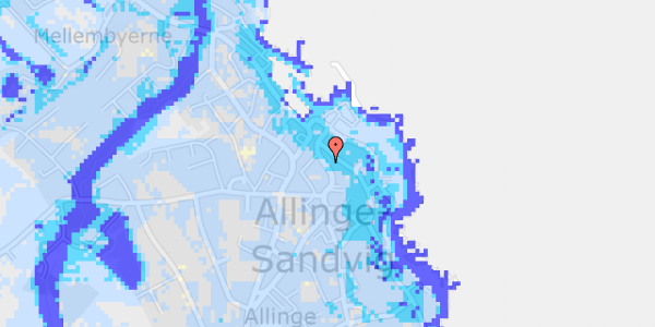 Ekstrem regn på Kirkegade 6