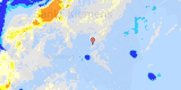 Ekstrem regn på Svenstrupvej 88