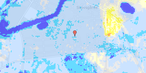 Ekstrem regn på Østergårds Alle 337