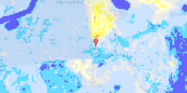 Ekstrem regn på Østergårds Alle 92