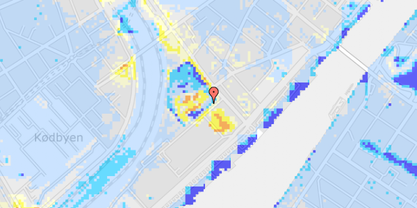 Ekstrem regn på Carsten Niebuhrs Gade 2D