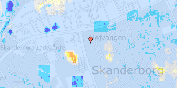 Ekstrem regn på N F S Grundtvigs Vej 2, 1. th