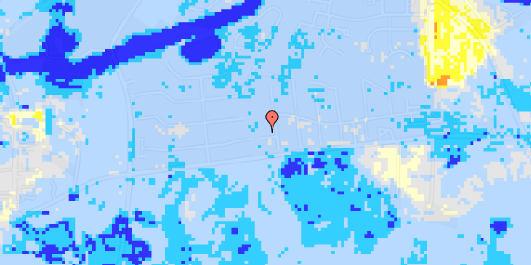 Ekstrem regn på Østergårds Alle 121