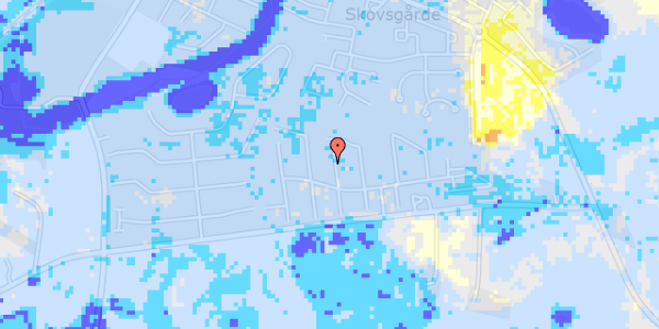 Ekstrem regn på Østergårds Alle 271