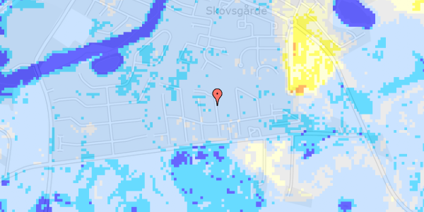 Ekstrem regn på Østergårds Alle 317