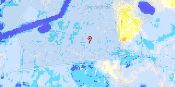 Ekstrem regn på Østergårds Alle 325