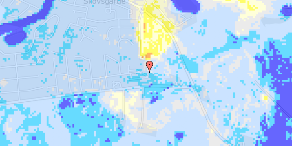 Ekstrem regn på Østergårds Alle 88