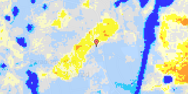 Ekstrem regn på Nordre Paradisvej 36