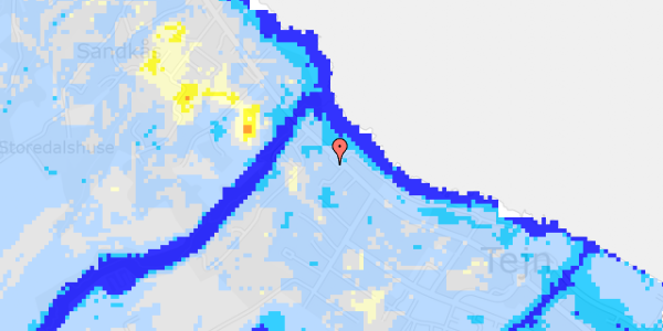 Ekstrem regn på Ndr. Strandvej 131