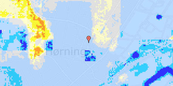 Ekstrem regn på Nørre Alle 11, 1. 