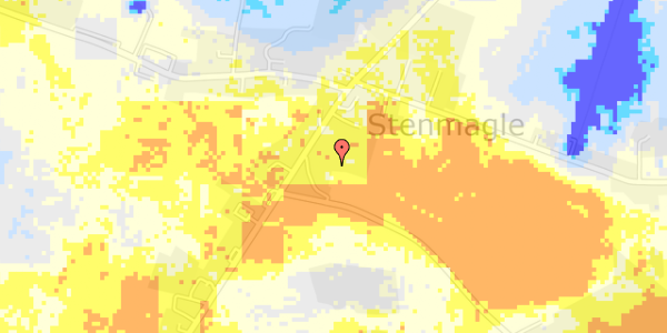 Ekstrem regn på Præstelyngen 1A