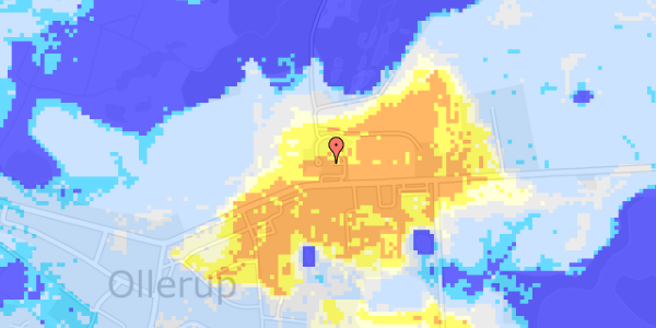 Ekstrem regn på Svendborgvej 16B, kl. 14