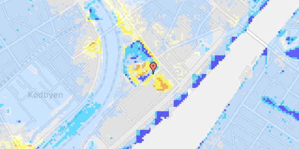 Ekstrem regn på Carsten Niebuhrs Gade 6, 2. 