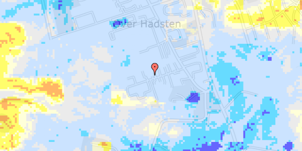 Ekstrem regn på Over Hadstenvej 58B, st. 