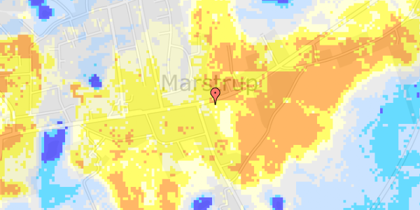 Ekstrem regn på Marstrup Bygade 107