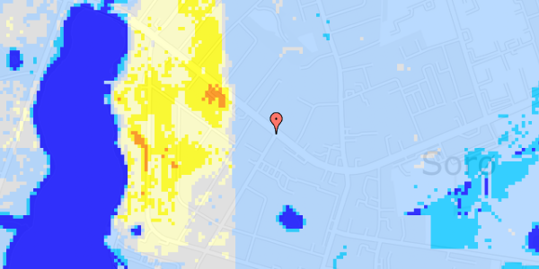 Ekstrem regn på Slagelsevej 15