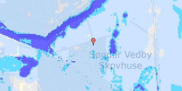 Ekstrem regn på Sdr.Vedby Skovvej 107