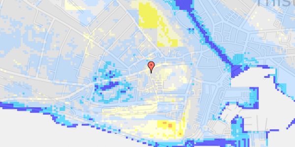 Ekstrem regn på Frederiksgade 2C