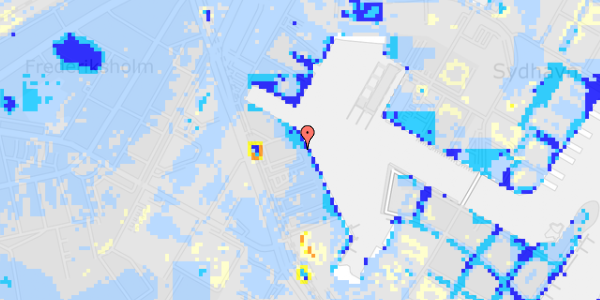 Ekstrem regn på Frederikskaj 10A, st. 