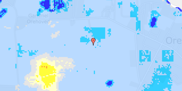 Ekstrem regn på Orenæs Skovvej 1C