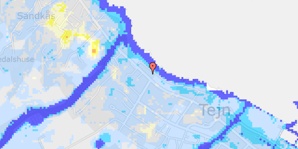 Ekstrem regn på Ndr. Strandvej 58