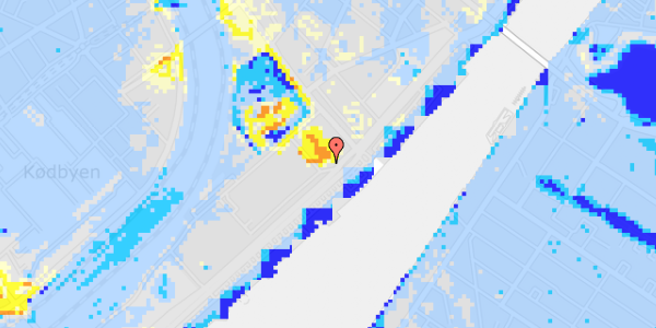 Ekstrem regn på Kalvebod Brygge 24