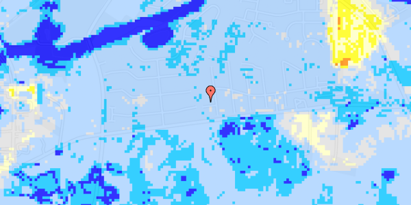 Ekstrem regn på Østergårds Alle 119