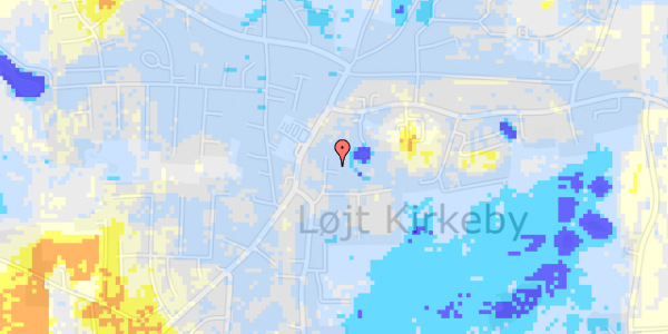 Ekstrem regn på Kirkepladsen Løjt 10B