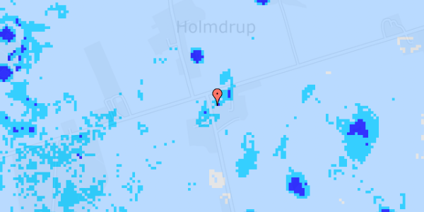 Ekstrem regn på Holmdrupvej 8A