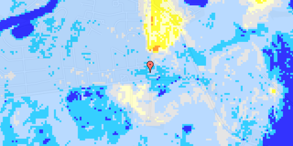 Ekstrem regn på Østergårds Alle 62