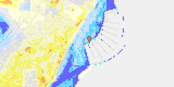 Ekstrem regn på Egå Marina 148