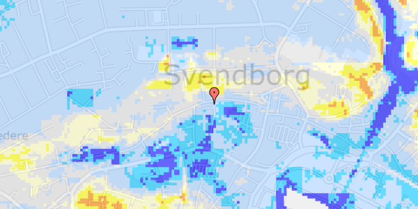 Ekstrem regn på Dronningholmsvej 42, 1. th