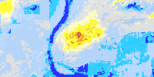 Ekstrem regn på Rønne Alle 1A