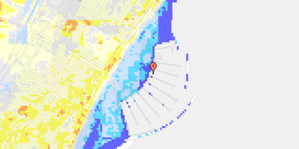 Ekstrem regn på Egå Marina 611