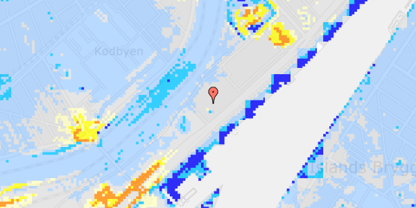 Ekstrem regn på Arni Magnussons Gade 4, 10. 