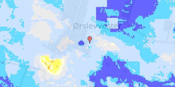 Ekstrem regn på Ørslevvestervej 65