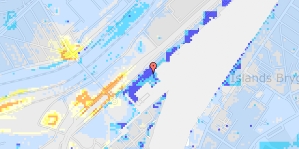 Ekstrem regn på Kalvebod Brygge 49