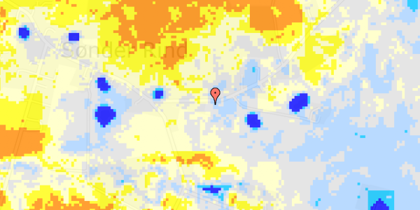 Ekstrem regn på Sdr. Rind Vej 102