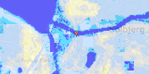 Ekstrem regn på Solbjerg Hovedgade 56C, kl. tv