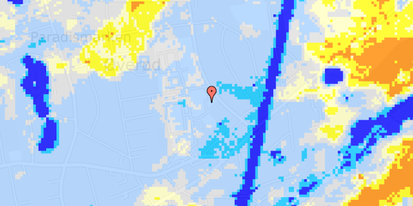 Ekstrem regn på Skovlytoften 9B, kl. 