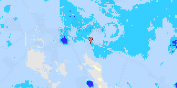 Ekstrem regn på Snertinge Markvej 85