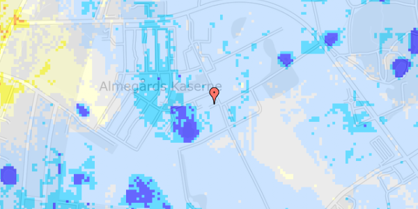 Ekstrem regn på Almegårds Kaserne 64A