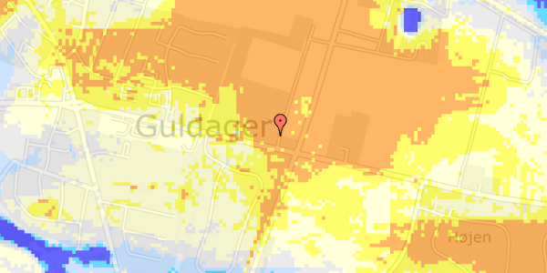 Ekstrem regn på Guldager Skolevej 2