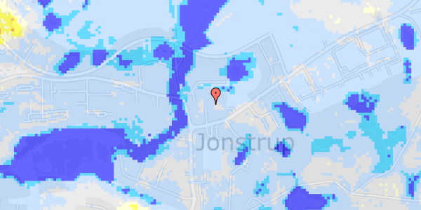 Ekstrem regn på Jonstrupvangvej 150M
