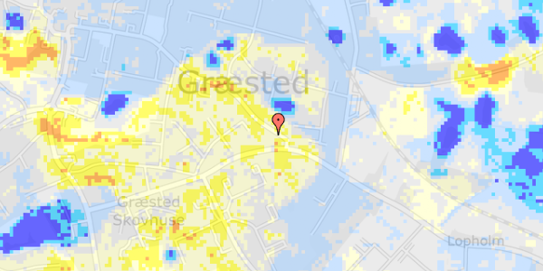 Ekstrem regn på Græsted Hovedgade 62