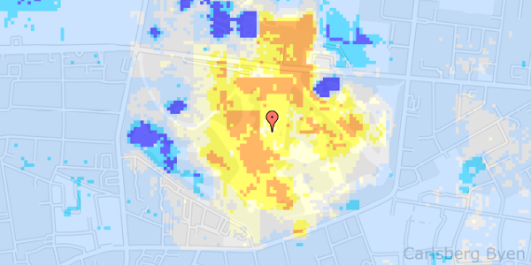 Ekstrem regn på Roskildevej 25A